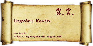 Ungváry Kevin névjegykártya